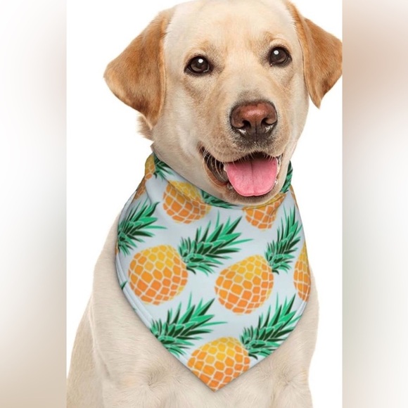 petcircle Other - NEW Set of 2 Pineapple & peach Print Dog Bandanas XL